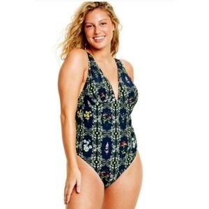 Aqua Bendita Floral Cheeky One Piece Swimsuit